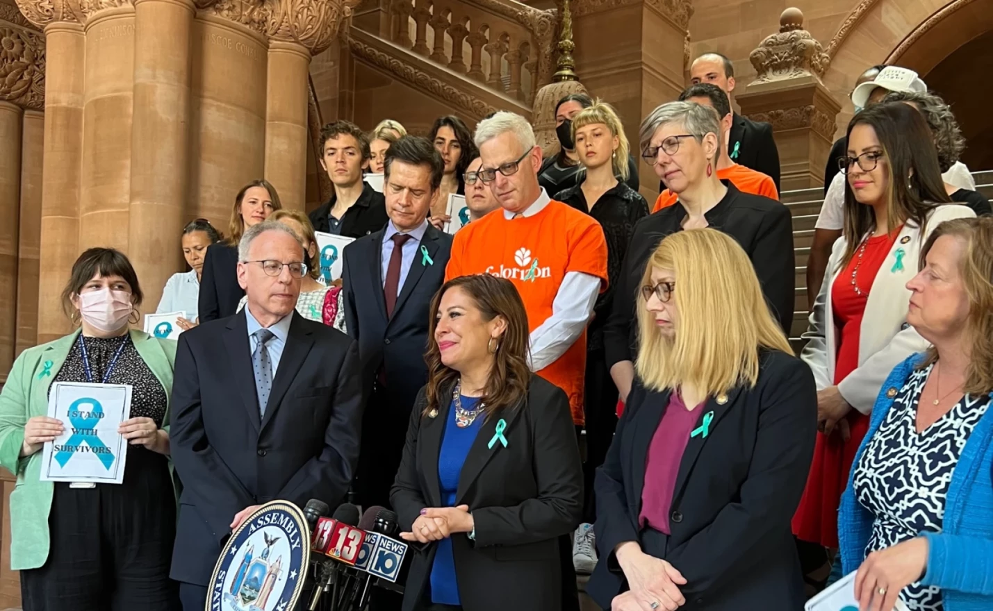 Assemblywoman Jessica Gonzalez- Rojas at an event celebrating accord in the Assembly on the Adult Survivors Act on May 23, 2022.